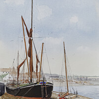 Buy canvas prints of Thames barge at Maldon by Ian Merton