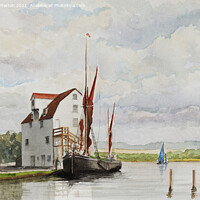 Buy canvas prints of Moored at Woodbridge by Ian Merton