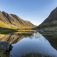 Buy canvas prints of  Loch Actriochtan Reflected by Nick Rowland