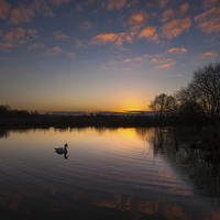 Buy canvas prints of  Sunset at Cattawade by Nick Rowland