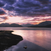 Buy canvas prints of  Loch Linnhe Sunset by Nick Rowland