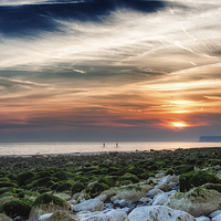 Buy canvas prints of  Birling Gap Sunset by Nick Rowland