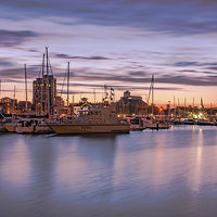 Buy canvas prints of  Ipswich Waterfront at Night by Nick Rowland