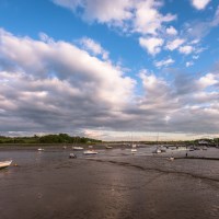 Buy canvas prints of Evening on the River Deben in Suffolk at Low Water by Nick Rowland