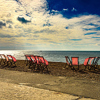 Buy canvas prints of Abandoned Deck Chairs by Nick Rowland