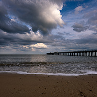 Buy canvas prints of Clouds over Felixstowe Pier by Nick Rowland