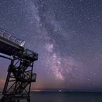 Buy canvas prints of Milky Way at Birling Gap, Sussex by Nick Rowland
