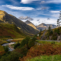 Buy canvas prints of Glen Shiel and the Five Sisters of Kintail by Nick Rowland