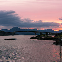 Buy canvas prints of Sunset over the Kyle of Lochalsh by Nick Rowland