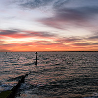Buy canvas prints of Sunset at Landguard Point by Nick Rowland