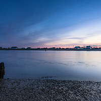 Buy canvas prints of Felixstowe Ferry after Sunset by Nick Rowland