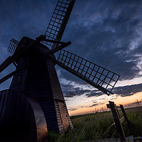 Buy canvas prints of Herringfleet Wind Pump after Sunset by Nick Rowland