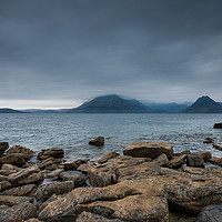 Buy canvas prints of The Black Cuillins across Loch Scavaig, from Elgol by Nick Rowland