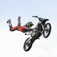 Buy canvas prints of Motorbike Stunt  by Paul Tipping