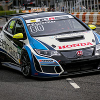 Buy canvas prints of Honda racing car at Scotland's Ignition Festival o by Paul Tipping