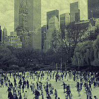 Buy canvas prints of Skating in New York by Mark Lovelock