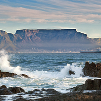 Buy canvas prints of Table Mountain from Bloubergstrand by John Hickey-Fry