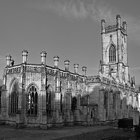 Buy canvas prints of LIVERPOOL BOMBED OUT CHURCH BLACK AND WHITE by John Hickey-Fry