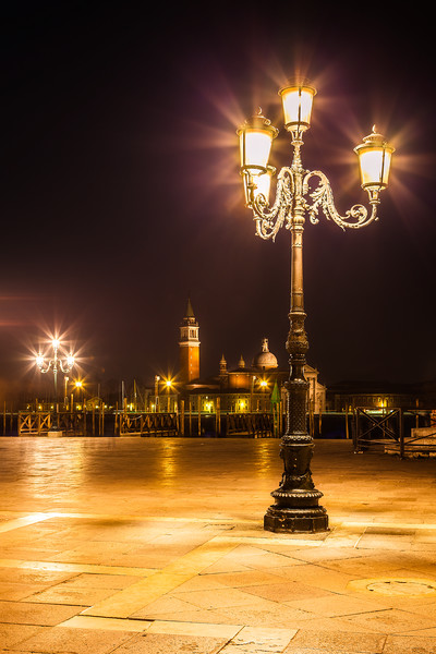 VENICE AT NIGHT Picture Board by John Hickey-Fry