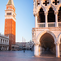 Buy canvas prints of VENICE SAN MARCO AT DAWN by John Hickey-Fry