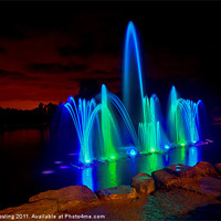 Buy canvas prints of Fountain at the Electric Forest by Alice Gosling