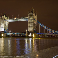 Buy canvas prints of Tower Bridge at Night by Alice Gosling