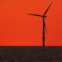 Buy canvas prints of Ocean wind turbine by Lawson Jones