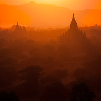 Buy canvas prints of Bagan Sunset by Johannes Valkama