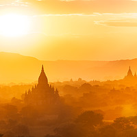 Buy canvas prints of Bagan Sunset by Johannes Valkama