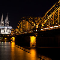 Buy canvas prints of Cologne at Night by Johannes Valkama