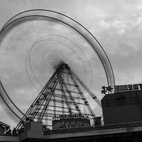 Buy canvas prints of  Blackpool Ferris Wheel by Brian Lloyd