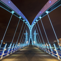 Buy canvas prints of  Media City Bridge by Brian Lloyd