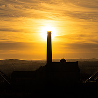Buy canvas prints of Disused coal mine at sunrise by craig baggaley