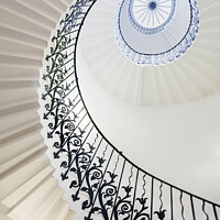 Buy canvas prints of Tulip spiral stairs at Queen Anne's house Greenwich by Paul Praeger