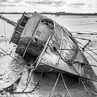 Buy canvas prints of Burnham-on Crouch - The Llys Helig's resting place in the mud by Paul Praeger