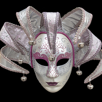 Buy canvas prints of  Pink and silver Venetian Mask by Paul Praeger
