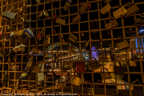 Newcastle Love Locks Picture Board by andrew blakey