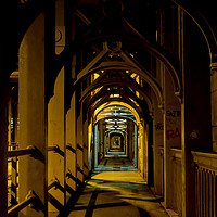 Buy canvas prints of Majestic Nighttime Stroll on the High Level Bridge by andrew blakey