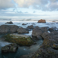 Buy canvas prints of Graham Sands, Incoming tide by andrew blakey
