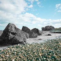 Buy canvas prints of Big Rocks on Graham Sands by andrew blakey