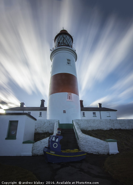 Clouds over Souter Lighthouse Picture Board by andrew blakey