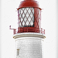 Buy canvas prints of Souter Lighthouse sketch by andrew blakey