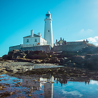 Buy canvas prints of St Marys Lighthouse by andrew blakey