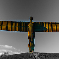 Buy canvas prints of Popped angel of the north by andrew blakey