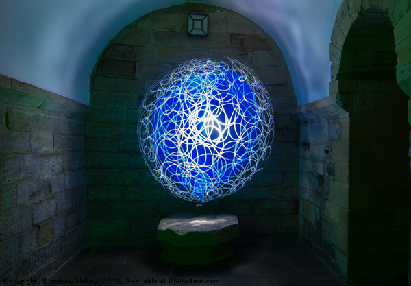 Blue and white light Orb Picture Board by andrew blakey