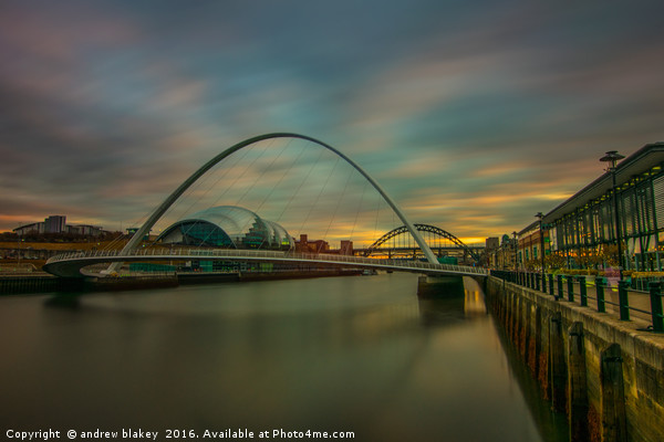 Quayside Sunset Picture Board by andrew blakey