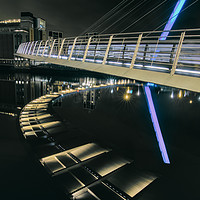 Buy canvas prints of Tilting Bridge over Baltic Arts Centre by andrew blakey