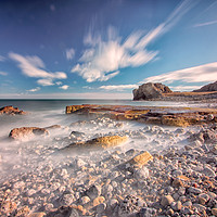 Buy canvas prints of Graham sands and Target rock by andrew blakey