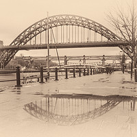 Buy canvas prints of Old Tyne Bridge Style Reflection by andrew blakey
