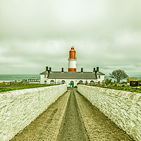Buy canvas prints of Souther lighthouse driveway by andrew blakey